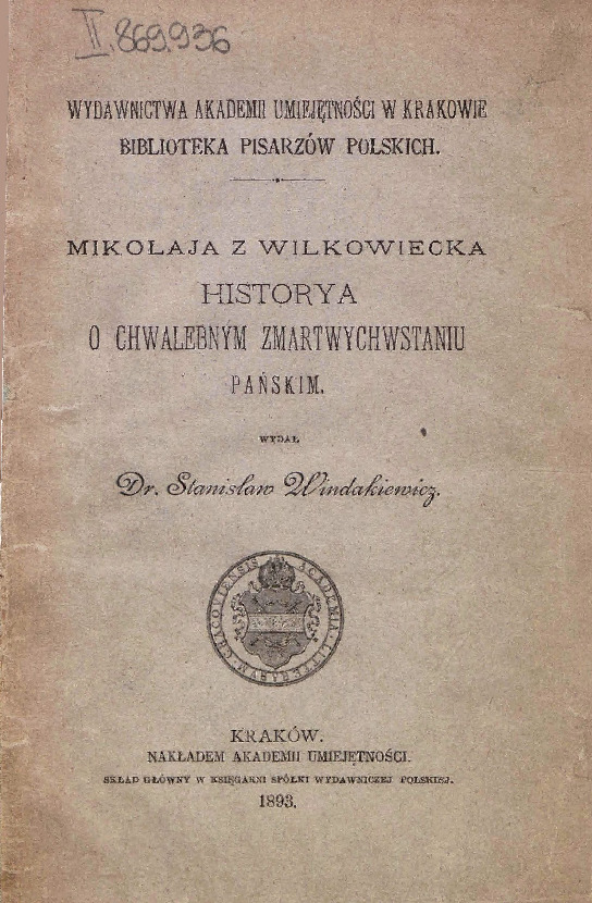 Historya o chwalebnym Zmartwychwstaniu Pańskim