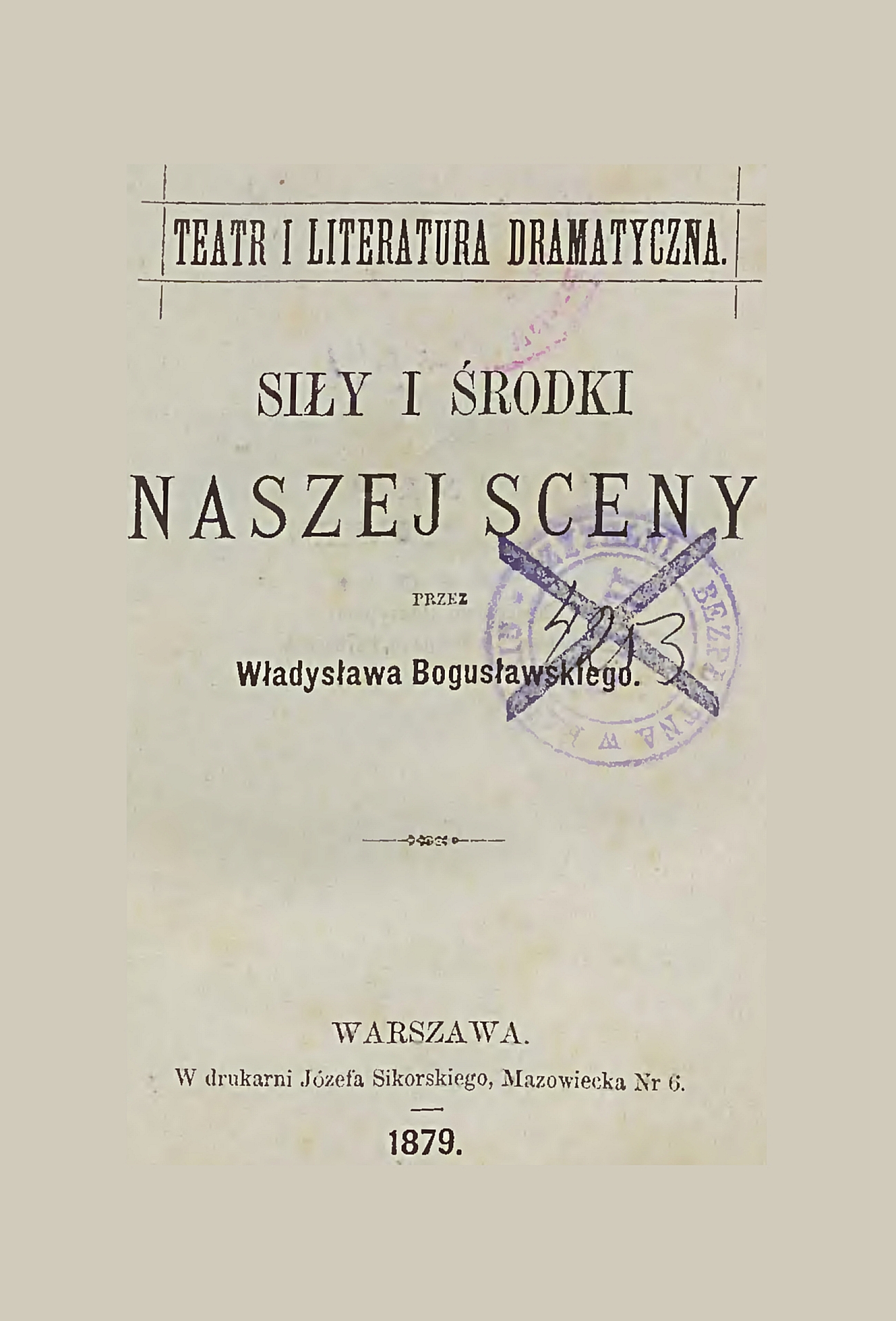 Siły i środki naszej sceny